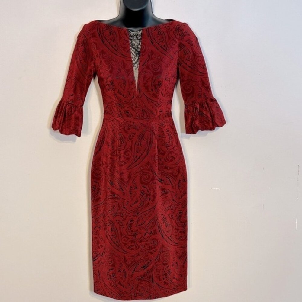 Stunning custom made bespoke brocade cocktail dress size xxs